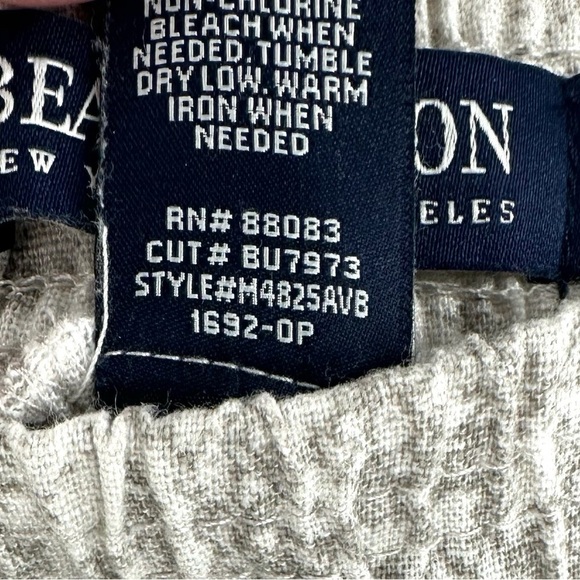 Beau Dawson Linen Blend Wide Leg Pants Womens S Snake Print Lagenlook Beachy - Picture 5 of 9